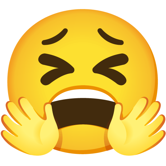 hugging face tired face