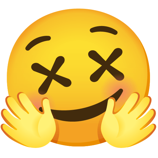 hugging face dizzy face