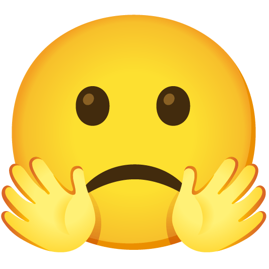 hugging face slightly frowning face