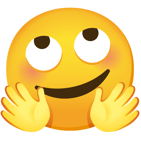 hugging face face with rolling eyes