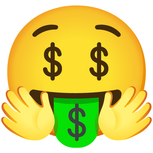 hugging face money mouth face