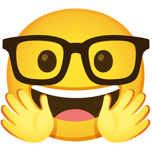 hugging face nerd face