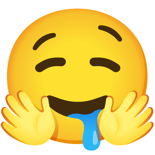 hugging face drooling face