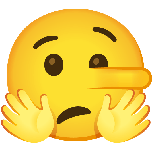 hugging face lying face