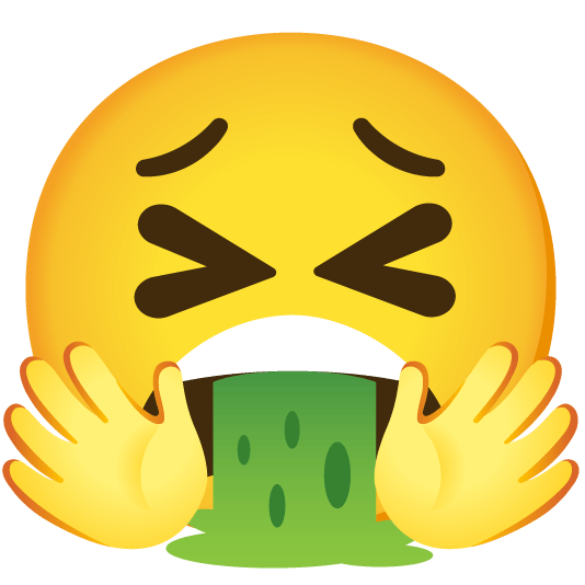 hugging face face vomiting