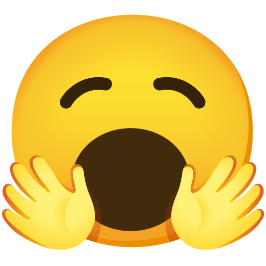 hugging face yawning face