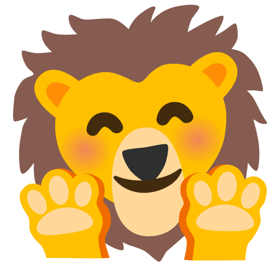 hugging face lion face