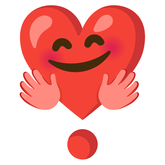 hugging face heavy heart exclamation mark ornament