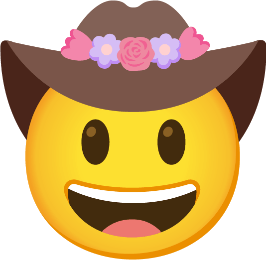 face with cowboy hat tulip