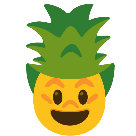 face with cowboy hat pineapple