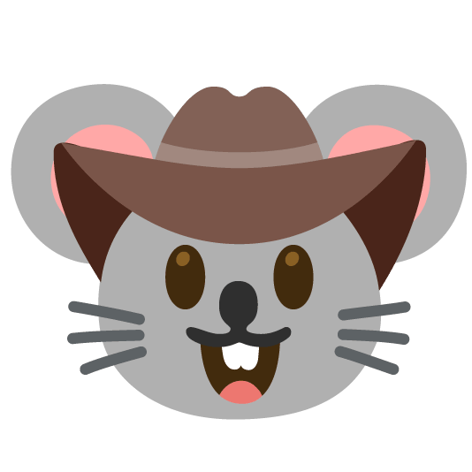 face with cowboy hat mouse