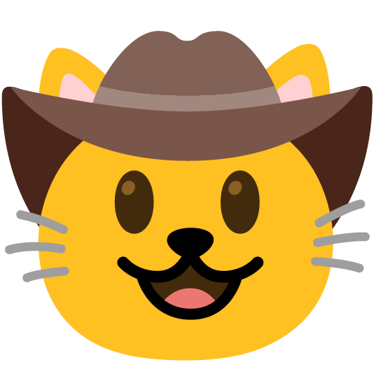 face with cowboy hat cat