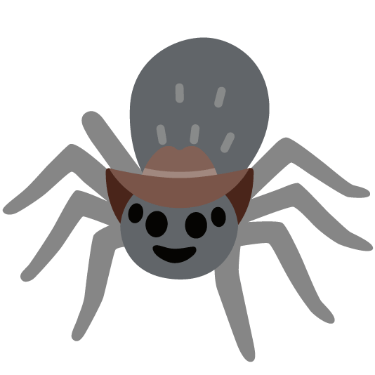 face with cowboy hat spider