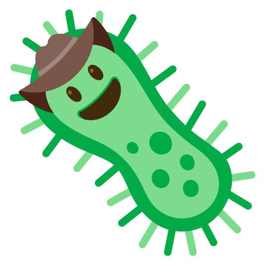 face with cowboy hat microbe