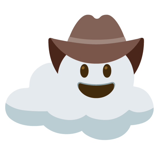 face with cowboy hat cloud