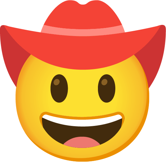 face with cowboy hat heart