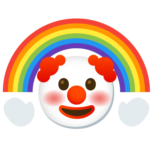 clown face rainbow
