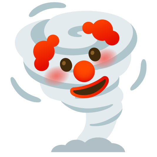 clown face tornado