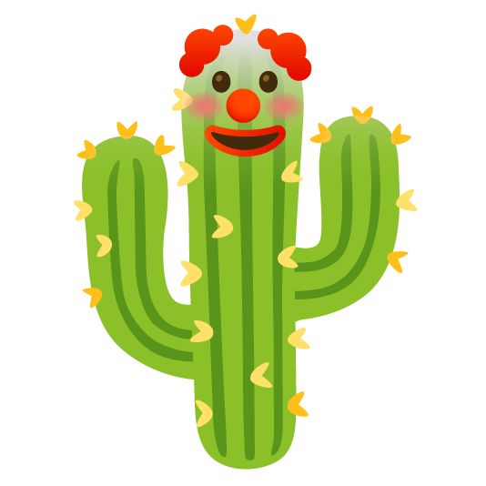 clown face cactus