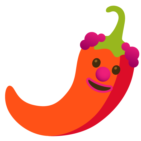 clown face hot pepper