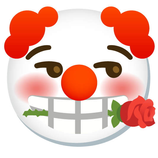 clown face rose