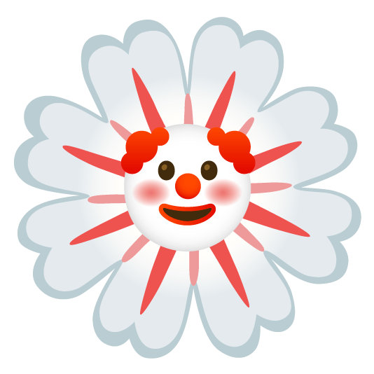 clown face blossom
