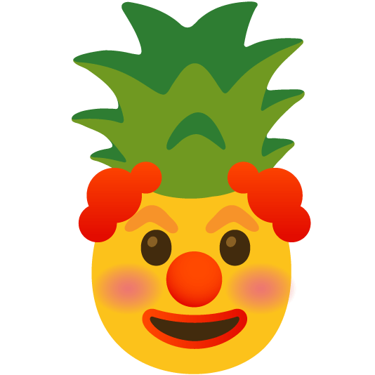 clown face pineapple