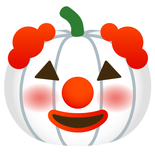 clown face jack o lantern