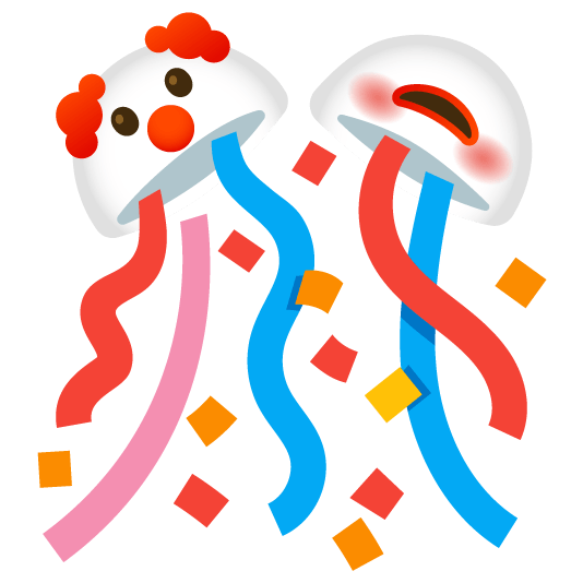 clown face confetti ball