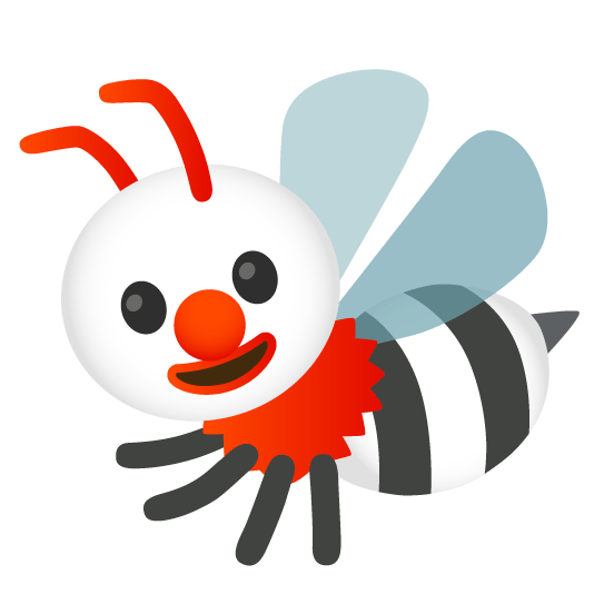 clown face bee