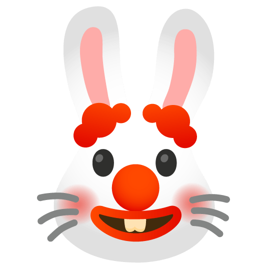 clown face rabbit