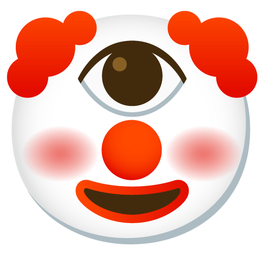 clown face eye