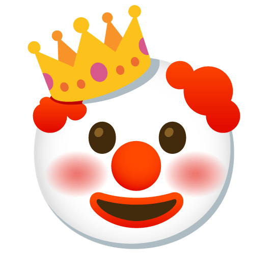 clown face crown