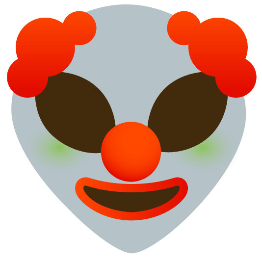 clown face alien