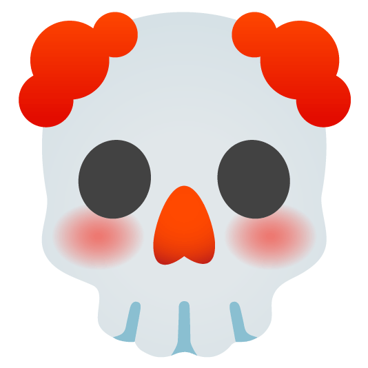 clown face skull
