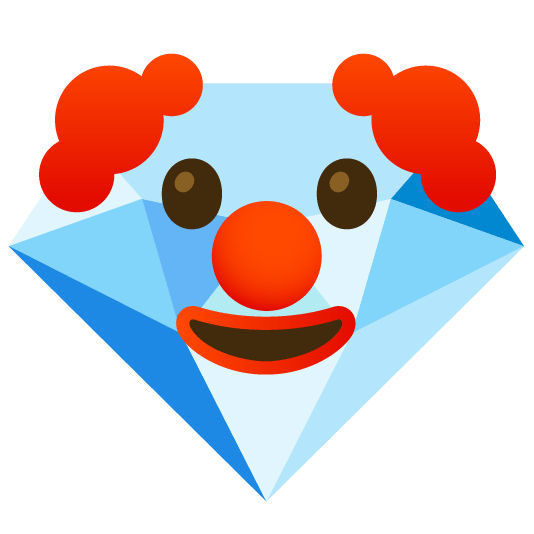 clown face gem