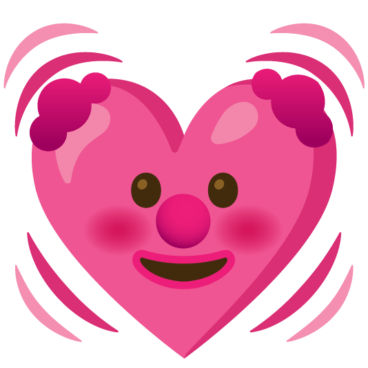 clown face heartbeat