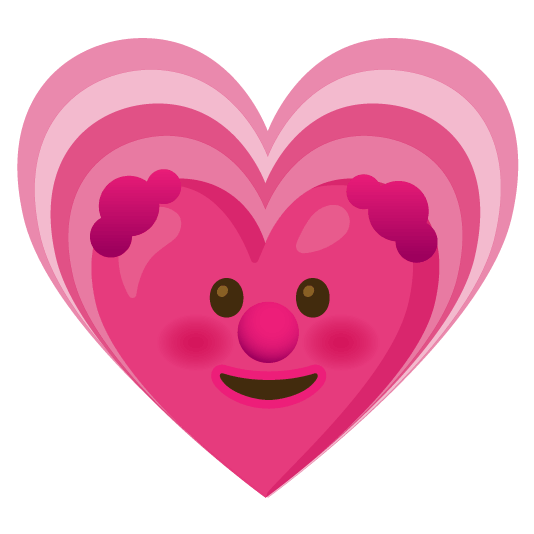 clown face heartpulse