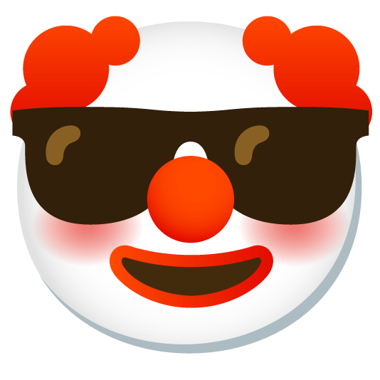 clown face sunglasses