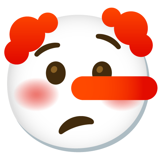 clown face lying face