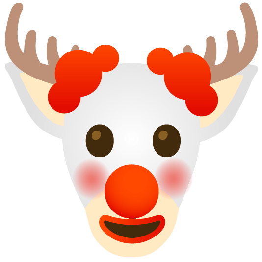clown face deer
