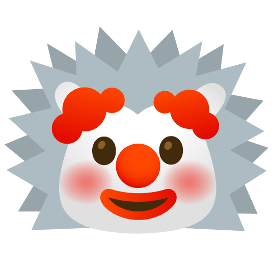 clown face hedgehog