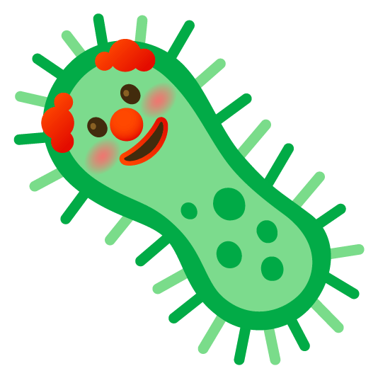 clown face microbe