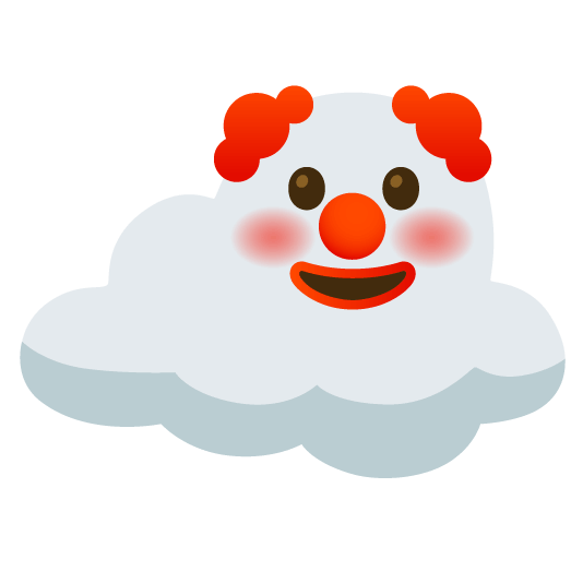 clown face cloud