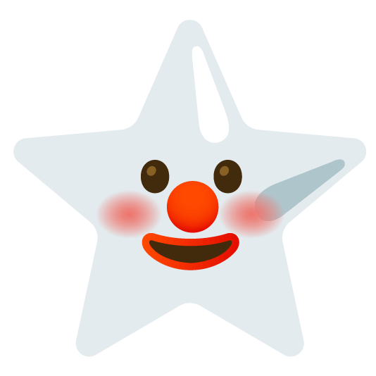 clown face star