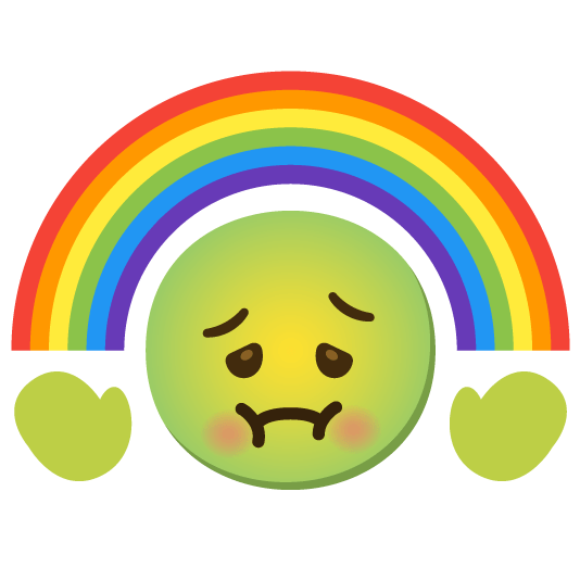 nauseated face rainbow