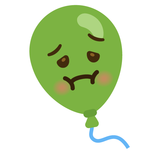 nauseated face balloon
