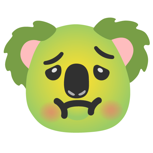 nauseated face koala