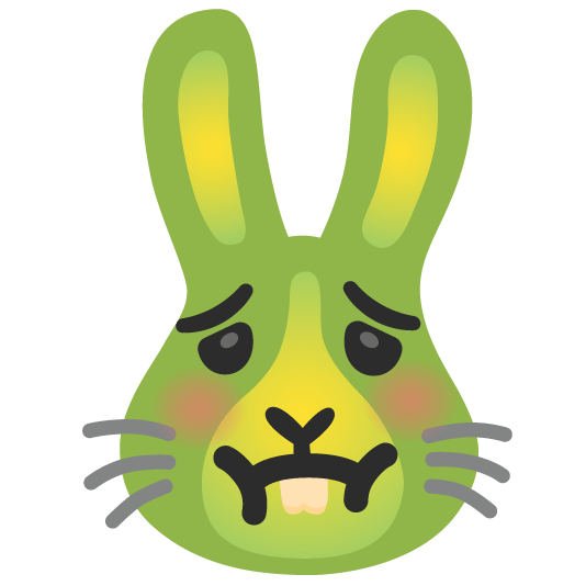 nauseated face rabbit