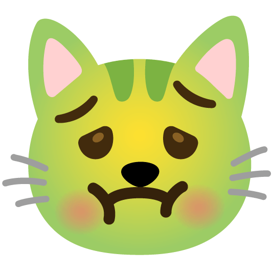 nauseated face cat